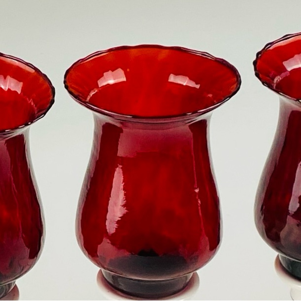 Home Interiors Ruby Red Candle Holders - Picture 3 of 9